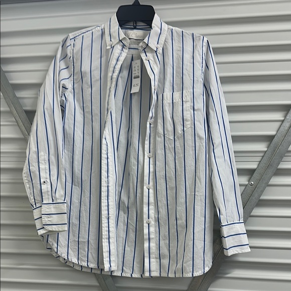 J. Crew Tops - J. Crew Classic Blue Striped Women’s Shirt, Size 00